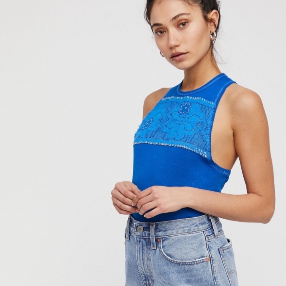 Free People Window Tank in Cobalt